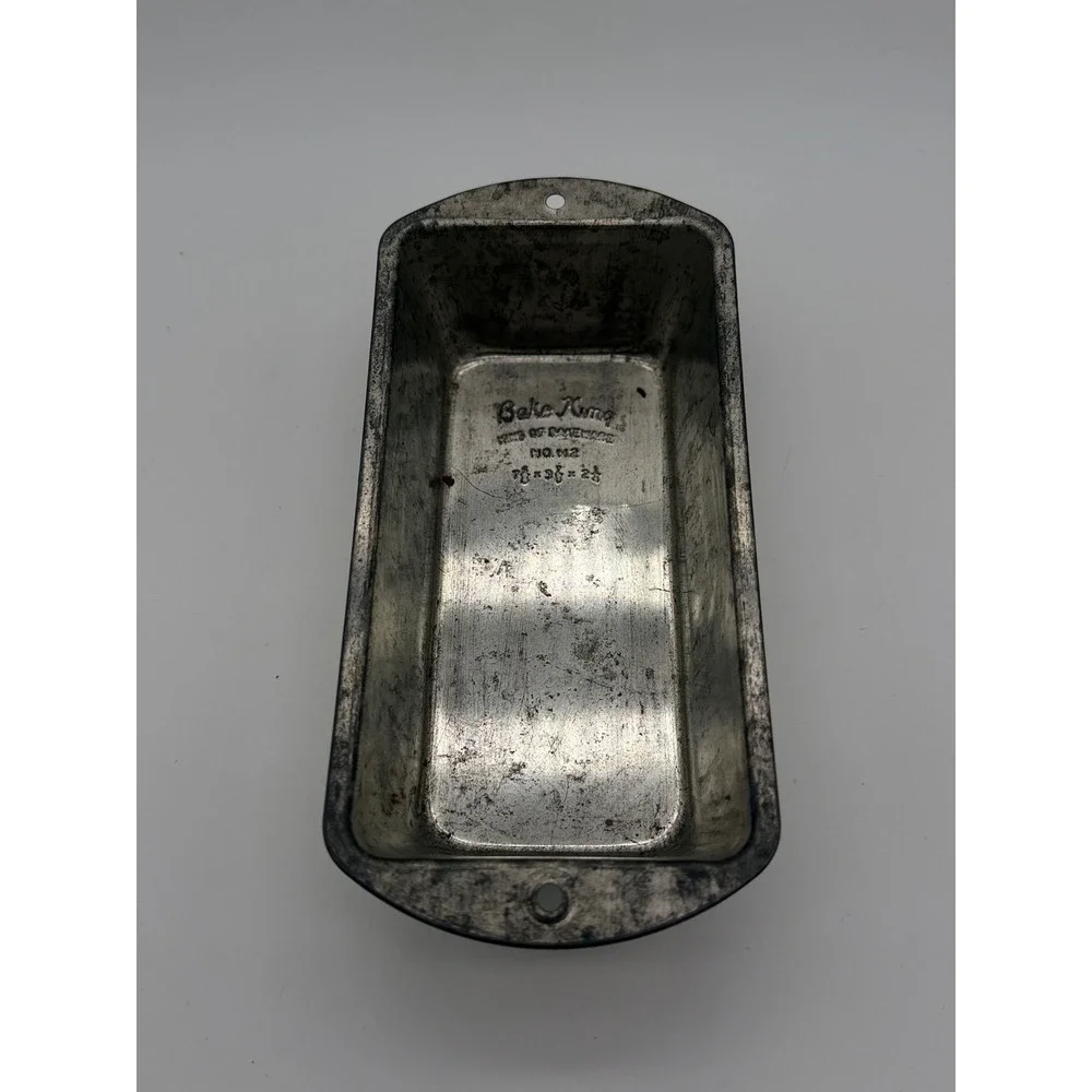 Vintage Bake King‎ No 112 Tin Loaf Pan King of Bakeware 7-3/8 x 3-5/8 x 2-1/4